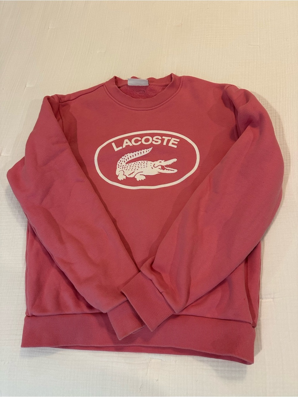 Lacoste Women’s Pink Crewneck Sweatshirt